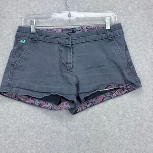 Southern Marsh Chino Shorts Women 6 Gray Preppy, Southern, Coastal, Country Club